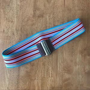 5 for $15 Elastic Multi Color Stripe Belt M/L